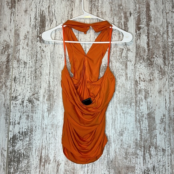 Veronica Beard Leyla Top Orange Medium NWT - Picture 6 of 6